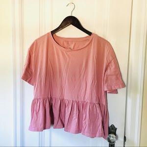 Dusty Rose GAP Peplum Top